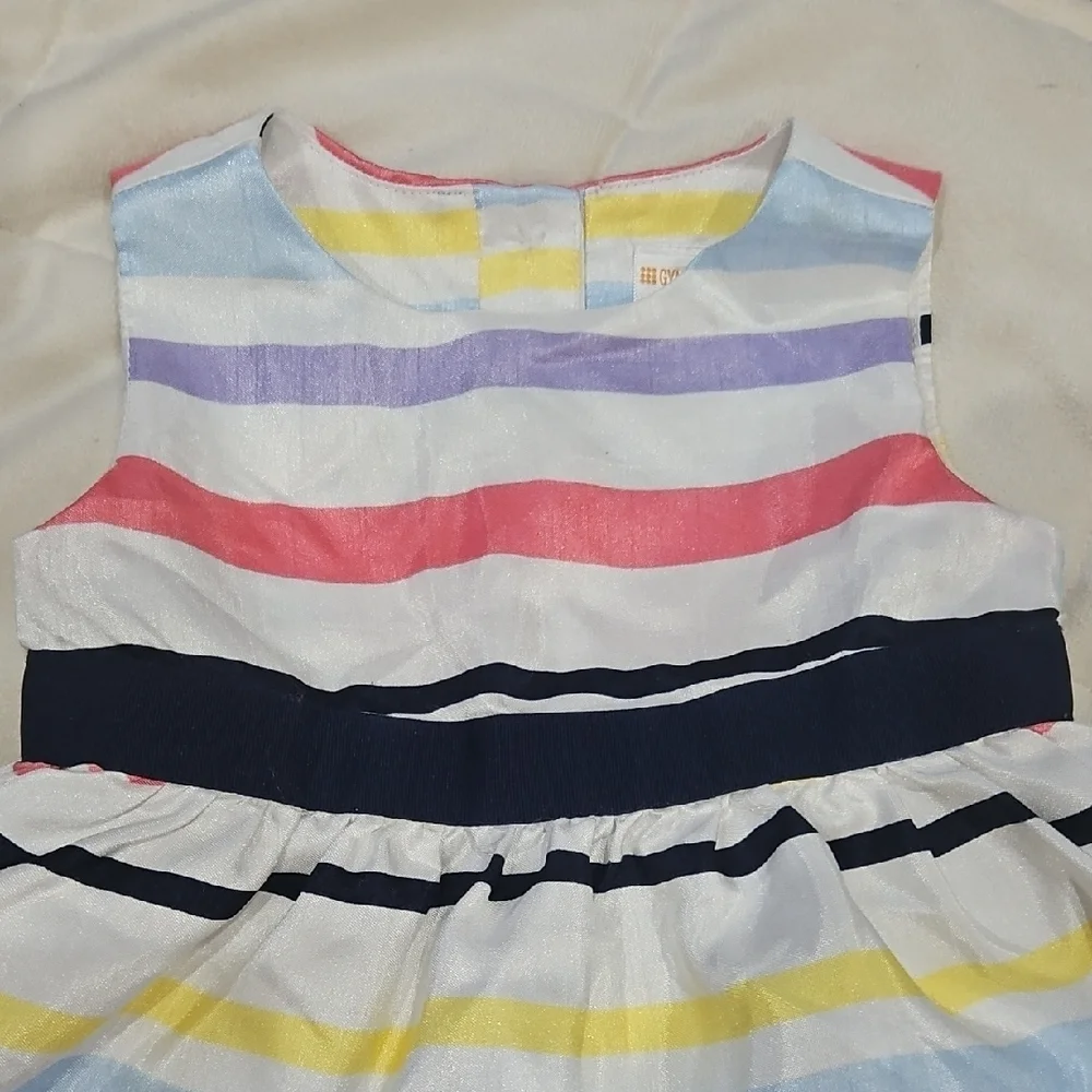 Gymboree Multicolor Striped Satin Dress